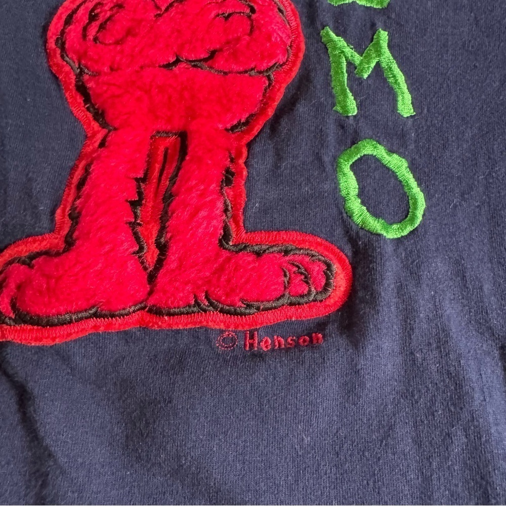 Vintage Sesame Street navy blue T-shirt Elmo cotton made in the USA XL - Picture 4 of 8